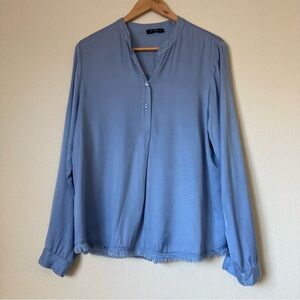 Maven West Sky Blue Long Sleeve Blouse | New without Tags